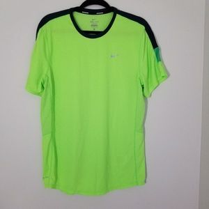 Nike DRI-FIT Green Running T-Shirt Size Large